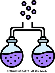 Flasks Line Filled Vector Icon Design