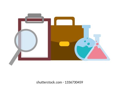 flasks magnifier clipboard bag