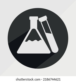 Flasks Mixture Icon Symbol Vector Illustration