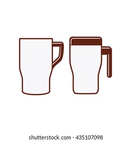 flasks, mugs for coffee or drinks.