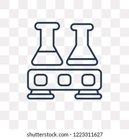 Flasks vector outline icon isolated on transparent background, high quality linear Flasks transparency concept can be used web and mobile