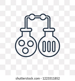 Flasks vector outline icon isolated on transparent background, high quality linear Flasks transparency concept can be used web and mobile