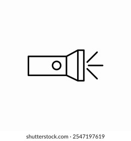flaslight light icon vector sign