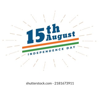 flat 15th august india independence day card design