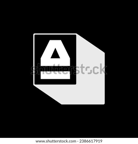 flat 2d logo design letter A illustration vector arrow pen cube minimal simple modern branding monochrome monogram bnw social media business startup agency corporate profile account 