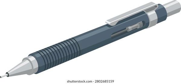 flat 2D vector illustration of a mechanical pencil