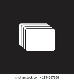 flat 3d cards symbol vector