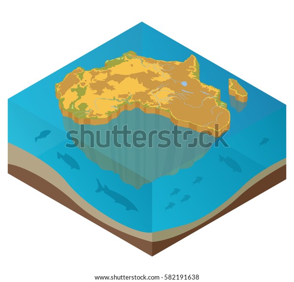 Flat 3d Isometric Africa Map Elements Stock Vector Royalty Free 582191638 5197