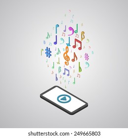 Flat 3d isometric computerized technology