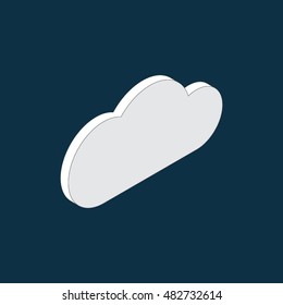 Flat 3d isometric design of cloud computing concept