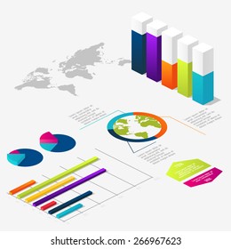 Flat 3d isometric infographic for your business presentations. Can be used for infographics, graphic or website layout vector, diagram,  web design. Ã?Â¢??oncept vector