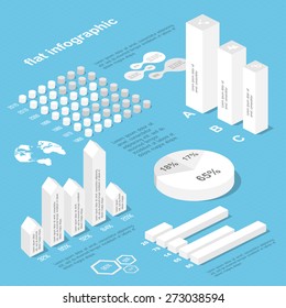 Flat 3d isometric infographic for your business presentations. Can be used for infographics, graphic or website layout vector, diagram,  web design. Ã?Â¢??oncept vector