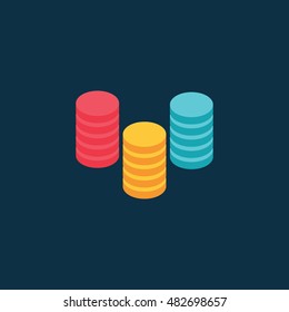 Flat 3d isometric infographic for your business presentations. Can be used for infographics, graphic or website layout vector, diagram, web design. 