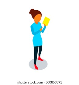 Flat 3d isometric people collection