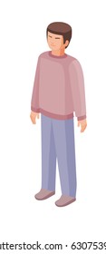 Flat 3d isometric style yes or no choice business concept web infographics vector illustration.
