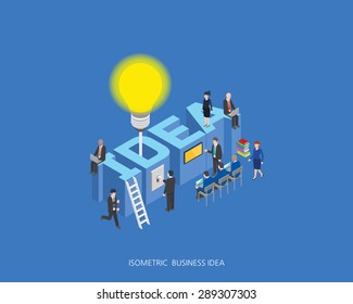 Flat 3d isometric vector illustration idea concept design, Abstract urban modern style, high quality business series.