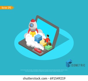 Flat 3d isometric vector illustration stark up concept design, Abstract urban modern style, high quality business series. 