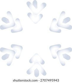 Flache 3D-Schneeflocken-Symbole Winter und Weihnachten Schneeflocken-Illustration Flache 3D-Schneeflocken-Symbole Winter und Weihnachten Schneeflocken-Illustration  