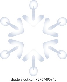 Flat 3D Snowflake Icons  Winter and Christmas Snowflake Illustration  Flat 3D Snowflake Icons  Winter and Christmas Snowflake Illustration  