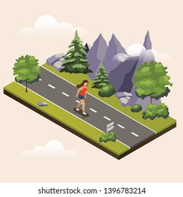 Flat 3d vector isometric illustration. Concept picture
