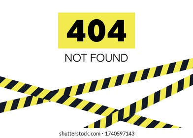 Flat 404 Error Page. File not found icon. Page 404 on display