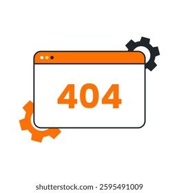 Flat 404 Page Illustration – Website Not Found Concept Art
