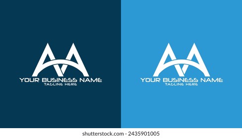 Flat AA Logo Design, Letter A and A Logo