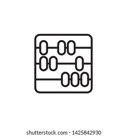flat abacus icon symbol sign, logo template, vector, eps 10