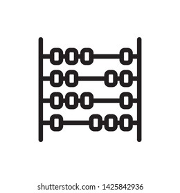 flat abacus icon symbol sign, logo template, vector, eps 10