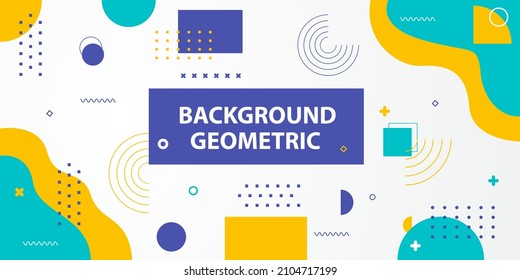 Flat abstract background geometric, memphis design Vector, illustration, eps.10