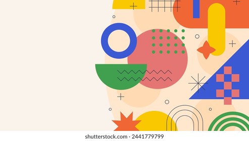 Flat abstract background with geometric shapes vector design in eps 10 