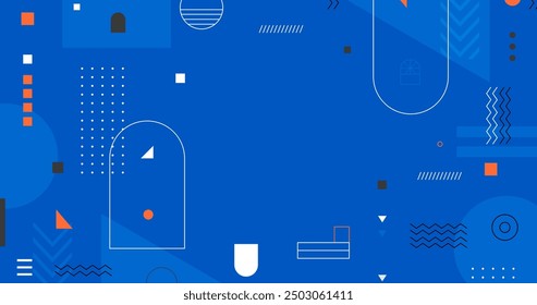 Flat abstract background with geometric shapes vector design in eps 10