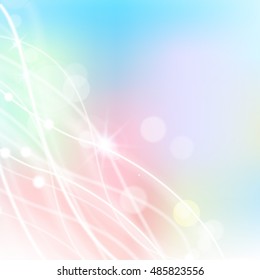 Flat abstract background for holidays in pastel colors with white lines and flecks vector illustration