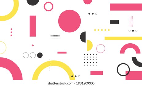 banner de ilustración de fondo abstracto plano