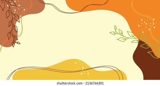 Flat Abstract Banner Background Vector Handdrawn