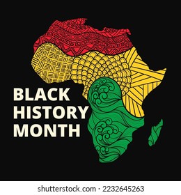 Flat abstract black history month background