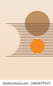 Flat abstract boho geometric background. Abstract bohemian art background