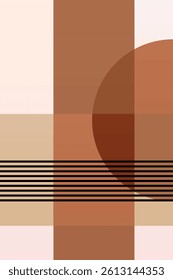 Flat abstract boho geometric background illustration wall art poster
