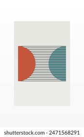 Flat abstract boho geometric shape background. Abstract shape bohemian art background