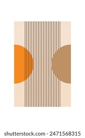 Flat abstract boho geometric shape background. Abstract shape bohemian art background