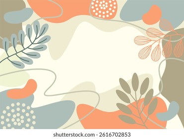 Flat Abstract botanical background Design