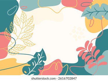 Flat Abstract Botanical Background Images