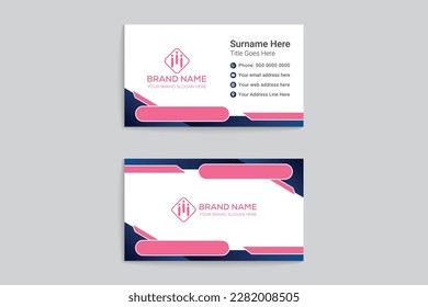 Flat abstract business card template