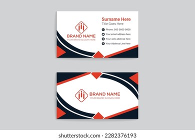 Flat abstract business card template