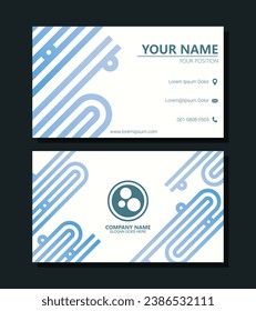 flat abstract business card template