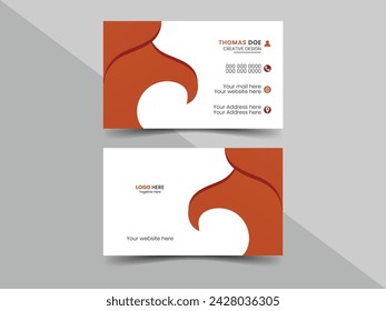 Flat abstract business card template.
