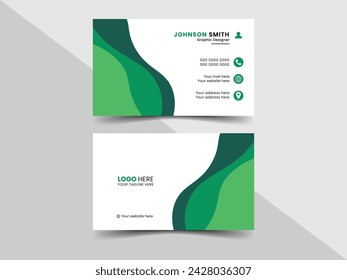 Flat abstract business card template.