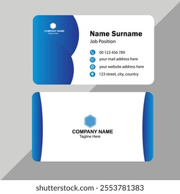 Flat abstract business card template
