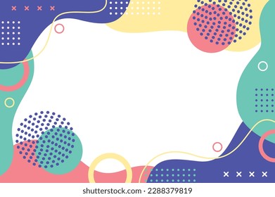 Flat abstract colorful background with geometric shapes and lines. Vector illustration	