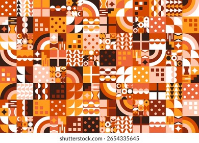 Flaches abstraktes buntes geometrisches Muster
